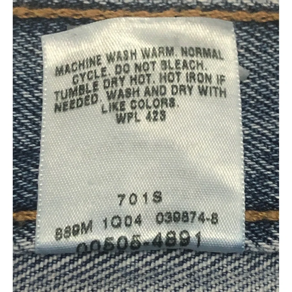 Levis 505 Regular Fit Mens Blue Jeans 36x30 Medium Wash Straight Leg Denim